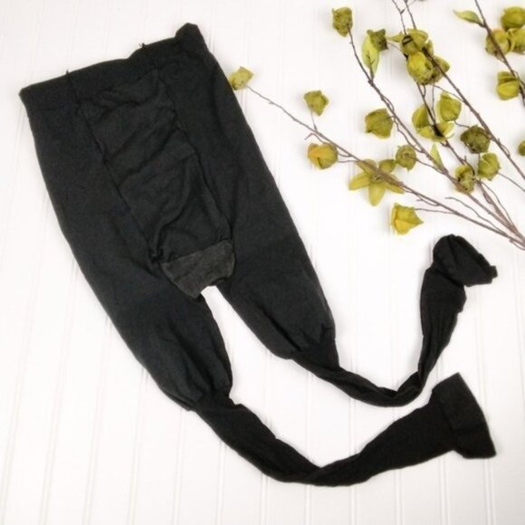 Assest By Spanx Footless Shaping Tights Black 6 Or F - Picture 3 of 7